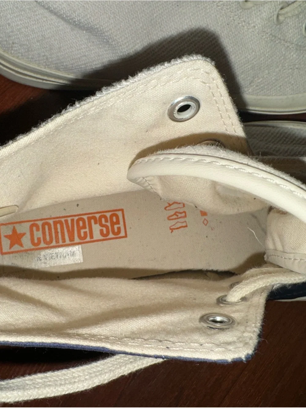 Converse High Top Sneakers in Navy and White - Picture 14 of 14
